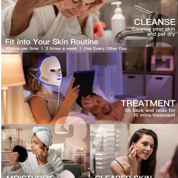 White LED Light Therapy Mask set - Picture 3 of 6